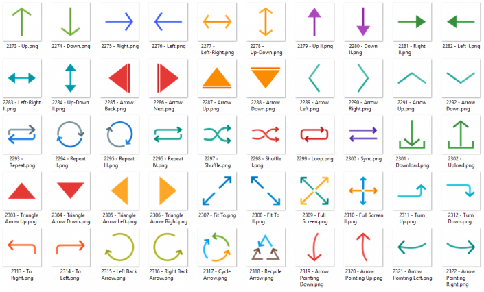 Flat Icon 11 – Arrows