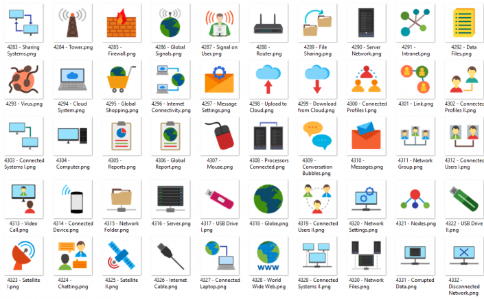 Flat Icon 22 – Networking