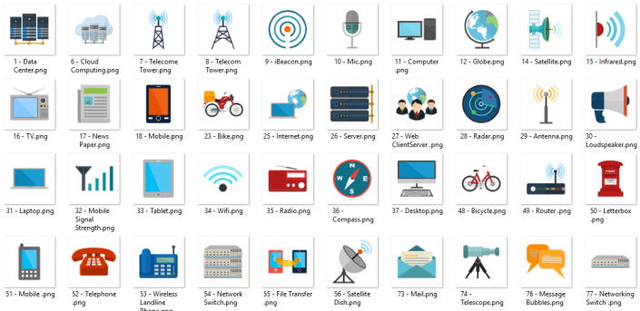 Flat Icon 23 – Communication