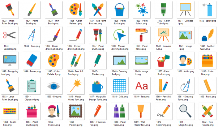 Flat Icon 61 – Art & Design