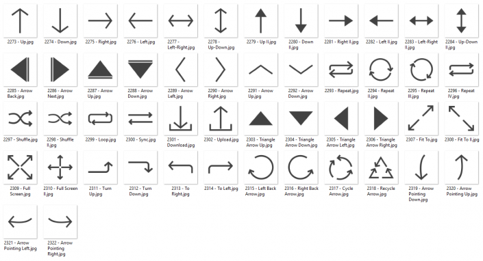 Glyph Icon 11 – Arrows