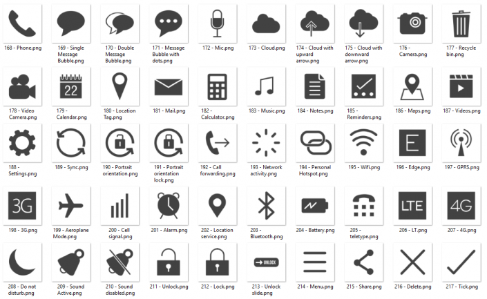 Glyph Icon 12 – Mobile Apps 1of2