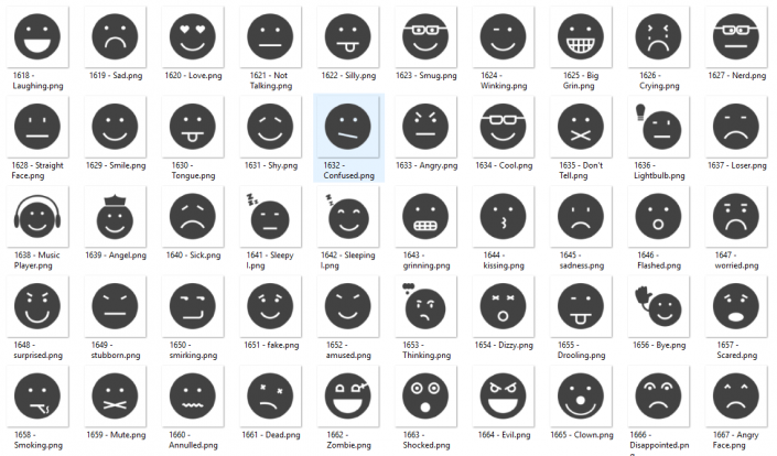 Glyph Icon 57 – Emoticons