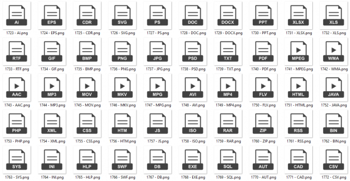 Glyph Icon 59 – File Formats
