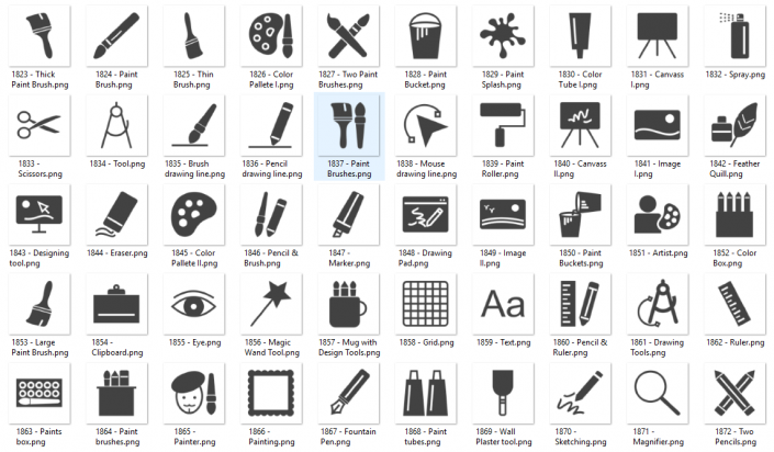 Glyph Icon 61 – Art & Design