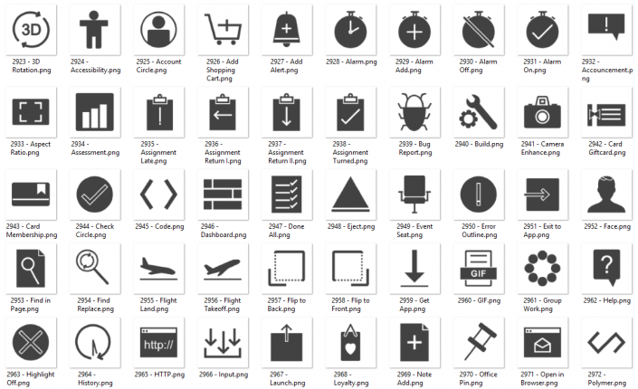 Glyph Icon 81 – Material Design 1of2