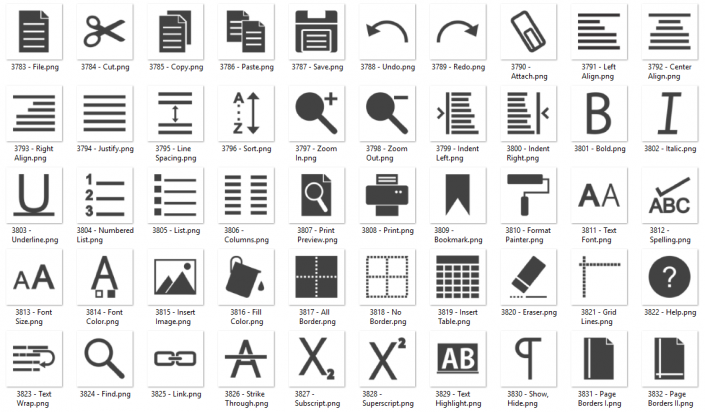 Glyph Icon 97 – Text Editing 120px